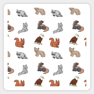 American Animal Pattern Sticker